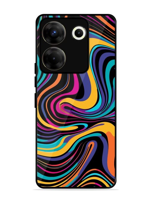 Psychedelic Swirl Glossy Soft Edge Case for Tecno Camon 20 Pro (5G) Chachhi