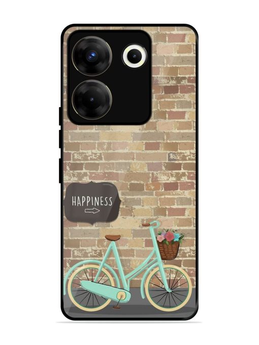 Pedaling Towards Happiness Glossy Soft Edge Case for Tecno Camon 20 Pro (5G) Chachhi