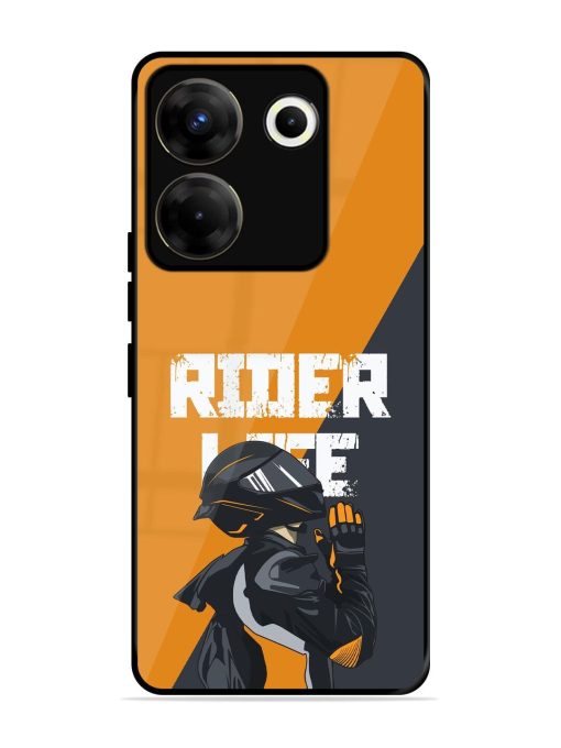 Ride Never Ends Glossy Soft Edge Case for Tecno Camon 20 Pro (5G) Chachhi