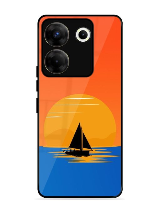 Sunset Sail Glossy Soft Edge Case for Tecno Camon 20 Pro (5G) Chachhi