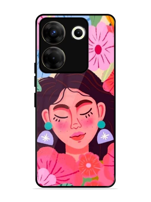 Blooming Serenity Glossy Soft Edge Case for Tecno Camon 20 Pro (5G) Chachhi