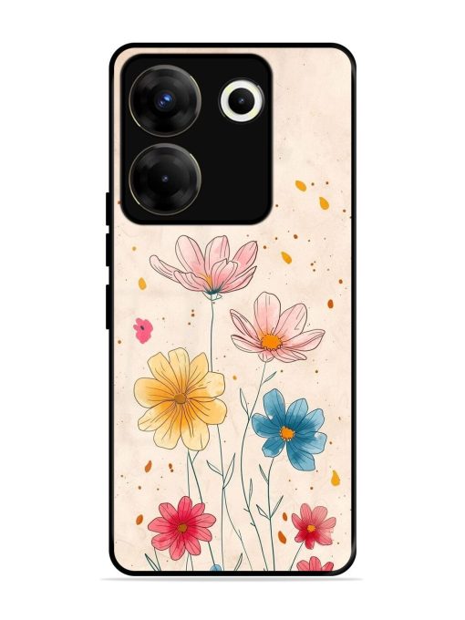 Delicate Bloom Glossy Soft Edge Case for Tecno Camon 20 Pro (5G) Chachhi