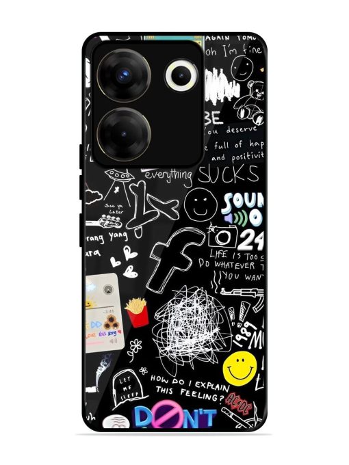 Doodle Diary Glossy Soft Edge Case for Tecno Camon 20 Pro (5G) Chachhi