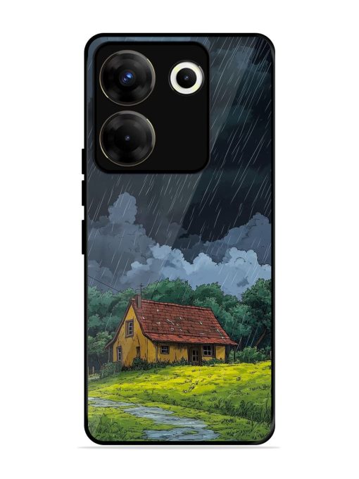 Rainy Day Retreat Glossy Soft Edge Case for Tecno Camon 20 Pro (5G) Chachhi