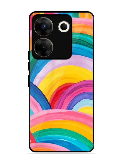 Rainbow Symphony Glossy Soft Edge Case for Tecno Camon 20 Pro (5G) Chachhi