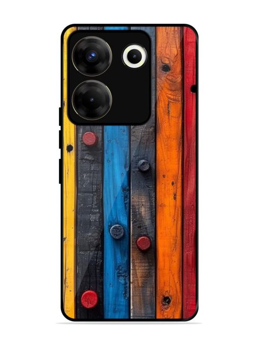 Rainbow Plank Glossy Soft Edge Case for Tecno Camon 20 Pro (5G) Chachhi