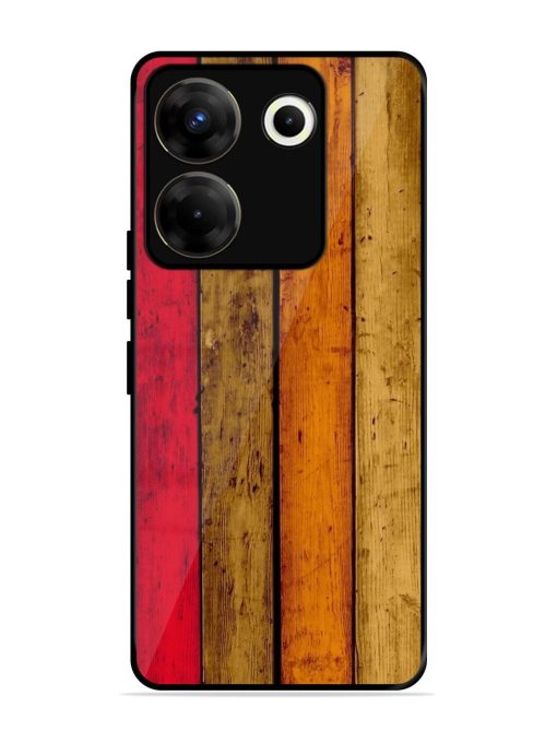 Colorful Woodgrain Glossy Soft Edge Case for Tecno Camon 20 Pro (5G) Chachhi