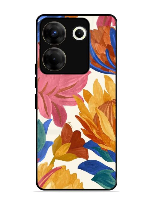 Blooming Tapestry Glossy Soft Edge Case for Tecno Camon 20 Pro (5G) Chachhi