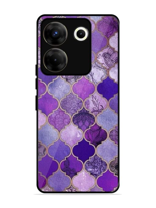 Purple Mosaic Magic Glossy Soft Edge Case for Tecno Camon 20 Pro (5G) Chachhi