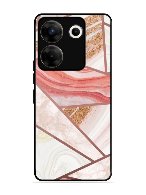 Rosy Mosaic Glossy Soft Edge Case for Tecno Camon 20 Pro (5G) Chachhi