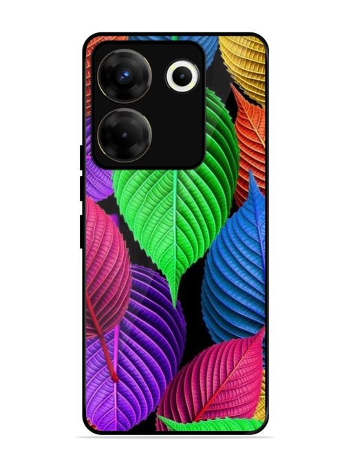 Rainbow Leaf Symphony Glossy Soft Edge Case for Tecno Camon 20 Pro (5G) Chachhi