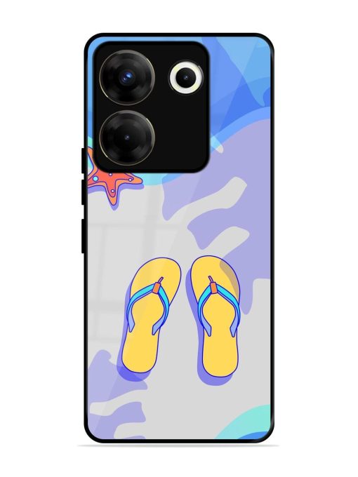 Sandy Toes And Salty Seas Glossy Soft Edge Case for Tecno Camon 20 Pro (5G) Chachhi