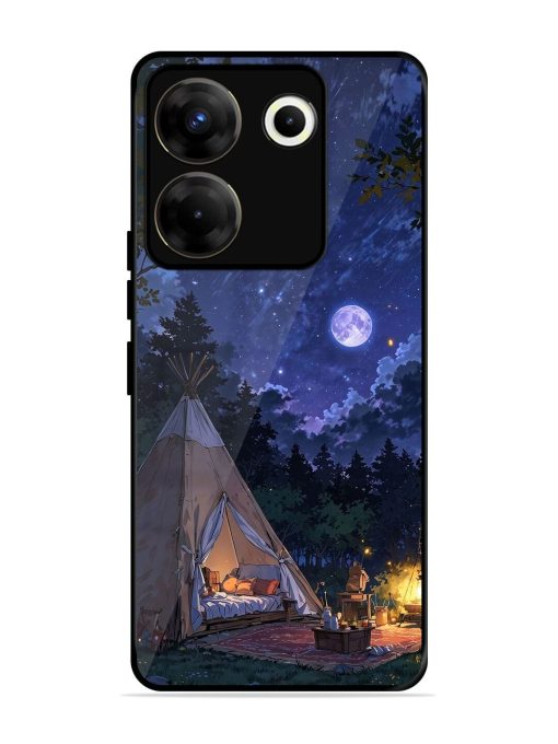 Moonlight Camping Glossy Soft Edge Case for Tecno Camon 20 Pro (5G) Chachhi