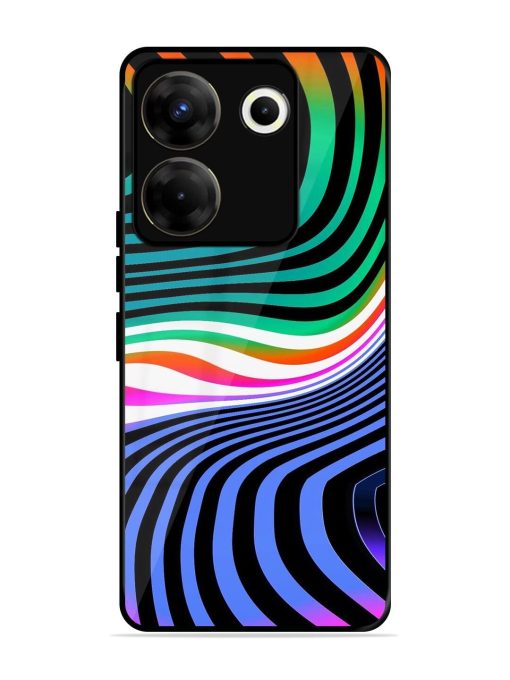 Psychedelic Waves Glossy Soft Edge Case for Tecno Camon 20 Pro (5G) Chachhi