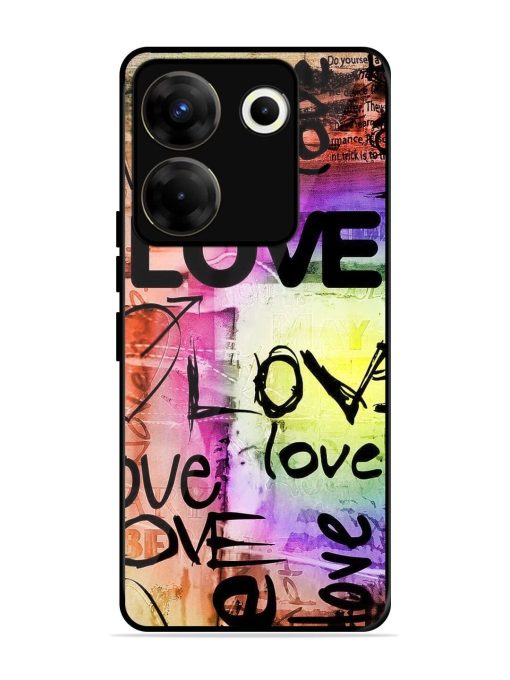 Love Graffiti Glossy Soft Edge Case for Tecno Camon 20 Pro (5G) Chachhi