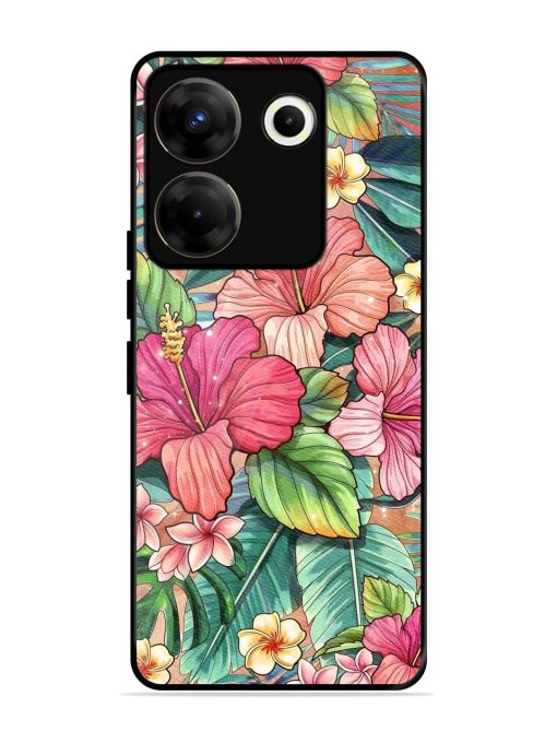 Tropical Tapestry Glossy Soft Edge Case for Tecno Camon 20 Pro (5G) Chachhi