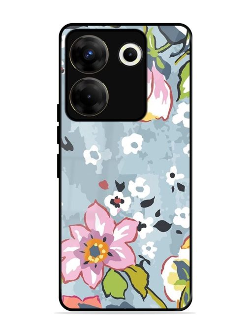 Floral Fantasy Glossy Soft Edge Case for Tecno Camon 20 Pro (5G) Chachhi