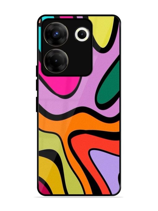 Groovy Swirls Glossy Soft Edge Case for Tecno Camon 20 Pro (5G) Chachhi