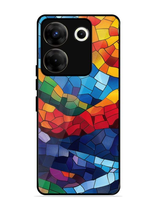 Mosaic Sunset Glossy Soft Edge Case for Tecno Camon 20 Pro (5G) Chachhi