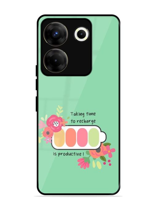 Recharge And Bloom Glossy Soft Edge Case for Tecno Camon 20 Pro (5G) Chachhi