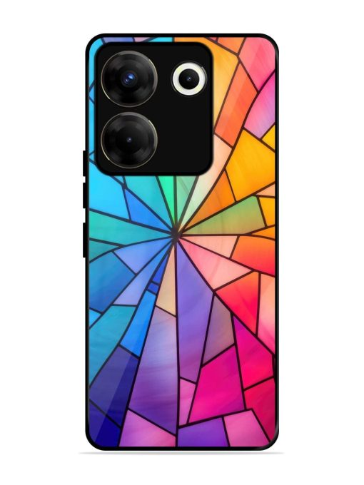 Stained Glass Kaleidoscope Of Colors Glossy Soft Edge Case for Tecno Camon 20 Pro (5G) Chachhi