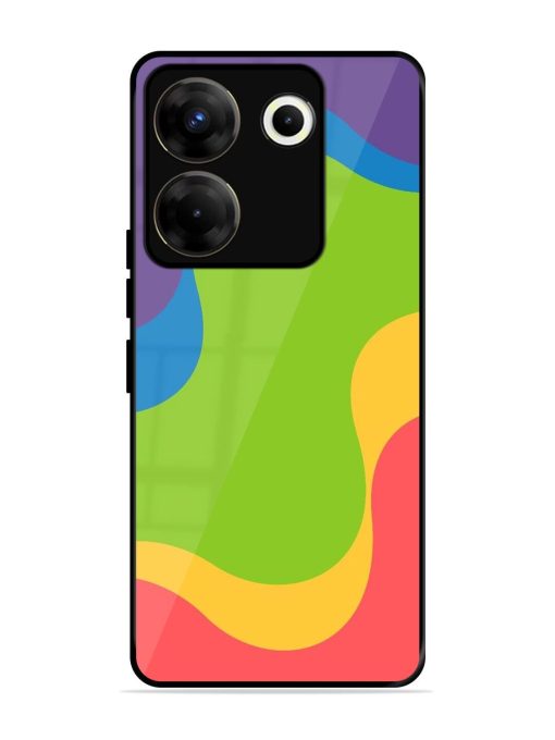 Wavy Rainbow Wonderland Glossy Soft Edge Case for Tecno Camon 20 Pro (5G) Chachhi