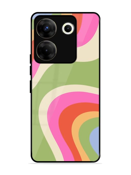 Wavy Rainbow Wonderland Glossy Soft Edge Case for Tecno Camon 20 Pro (5G) Chachhi