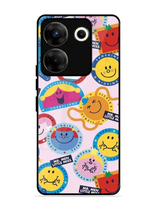 Whimsical Mr. Men & Little Miss Glossy Soft Edge Case for Tecno Camon 20 Pro (5G) Chachhi