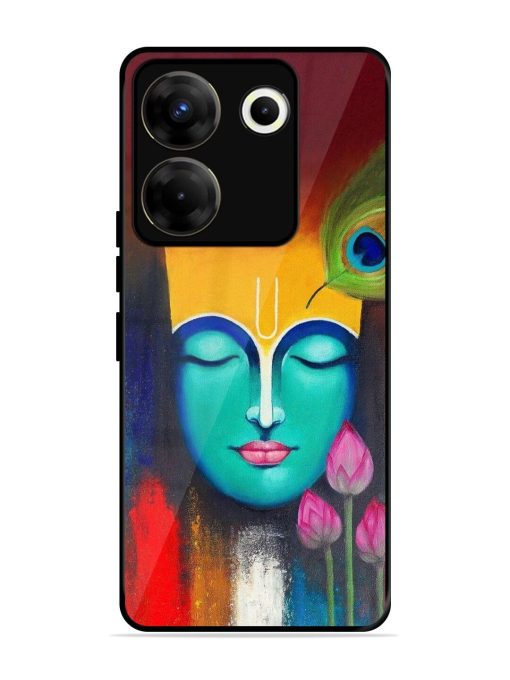 Divine Tranquility: The Face Of Krishna Glossy Soft Edge Case for Tecno Camon 20 Pro (5G) Chachhi