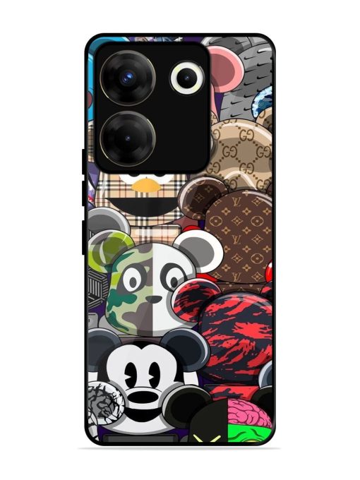 Streetwear Bearbrick Extravaganza Glossy Soft Edge Case for Tecno Camon 20 Pro (5G) Chachhi