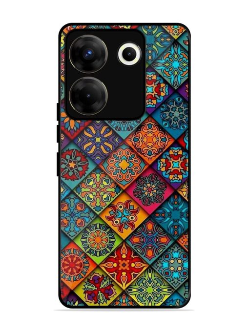 Patchwork Mandala Mosaic Glossy Soft Edge Case for Tecno Camon 20 Pro (5G) Chachhi