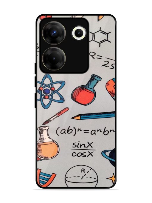 Science Doodle Delight Glossy Soft Edge Case for Tecno Camon 20 Pro (5G) Chachhi