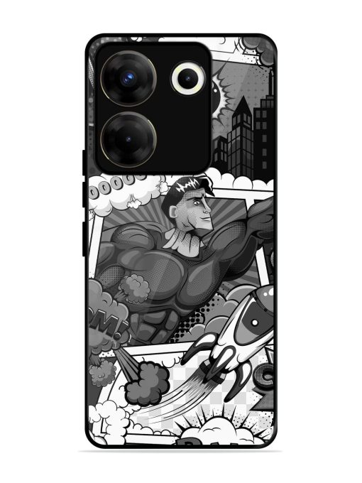 Comic Book Chaos Glossy Soft Edge Case for Tecno Camon 20 Pro (5G) Chachhi