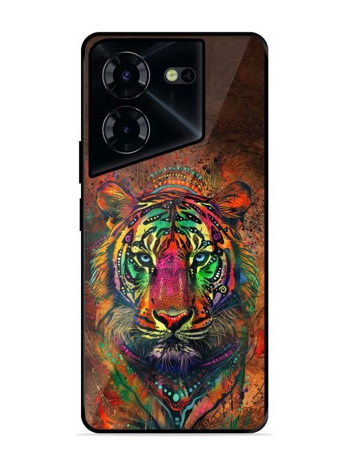 Cosmic Tiger Glossy Soft Edge Case for Tecno Pova 5 Pro (5G) Chachhi