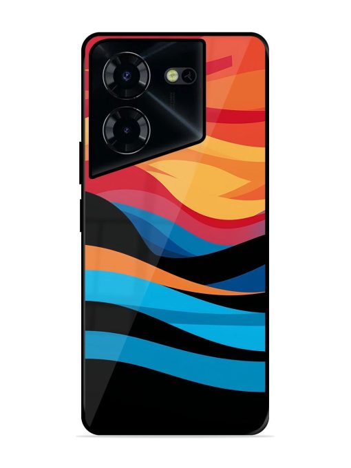 Blazing Currents Glossy Soft Edge Case for Tecno Pova 5 Pro (5G) Chachhi