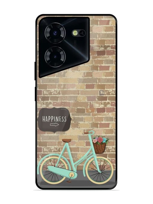 Pedaling Towards Happiness Glossy Soft Edge Case for Tecno Pova 5 Pro (5G) Chachhi