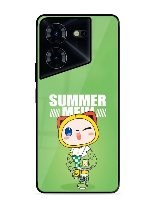 Purrfect Summer Glossy Soft Edge Case for Tecno Pova 5 Pro (5G) Chachhi