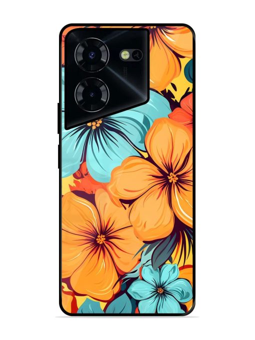 Tropical Bloom Glossy Soft Edge Case for Tecno Pova 5 Pro (5G) Chachhi