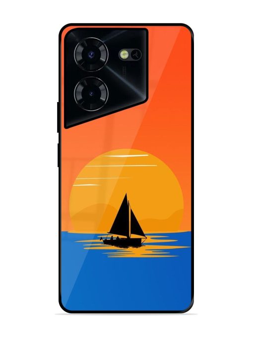 Sunset Sail Glossy Soft Edge Case for Tecno Pova 5 Pro (5G)