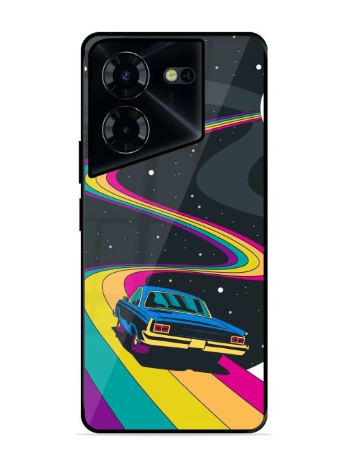 Rainbow Road Glossy Soft Edge Case for Tecno Pova 5 Pro (5G) Chachhi