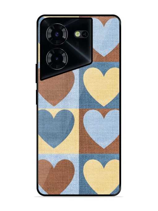 Hearts On Canvas Glossy Soft Edge Case for Tecno Pova 5 Pro (5G) Chachhi