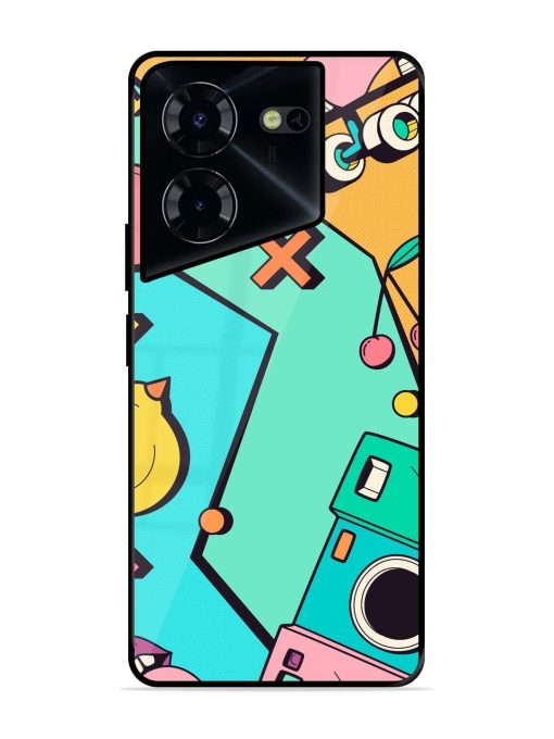 Retro Remix Glossy Soft Edge Case for Tecno Pova 5 Pro (5G) Chachhi