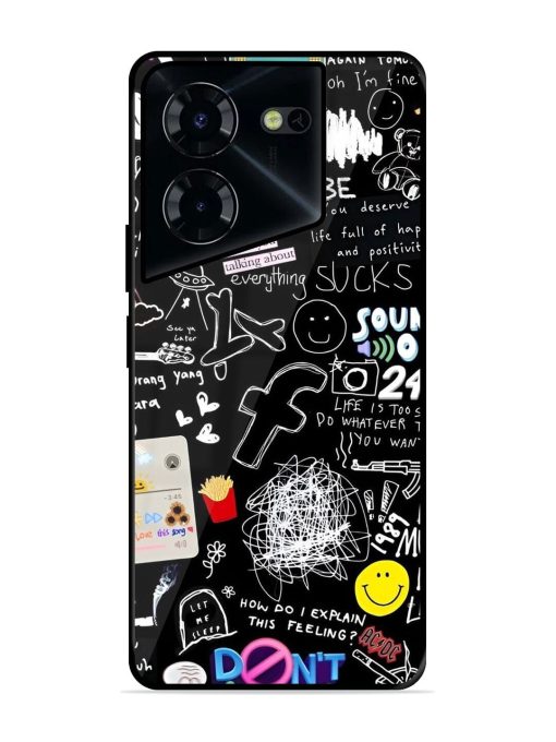 Doodle Diary Glossy Soft Edge Case for Tecno Pova 5 Pro (5G) Chachhi