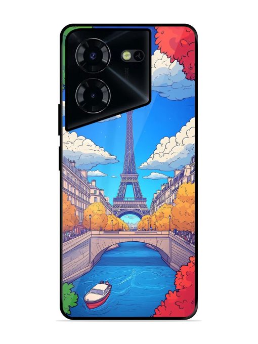 Parisian Panorama Glossy Soft Edge Case for Tecno Pova 5 Pro (5G) Chachhi