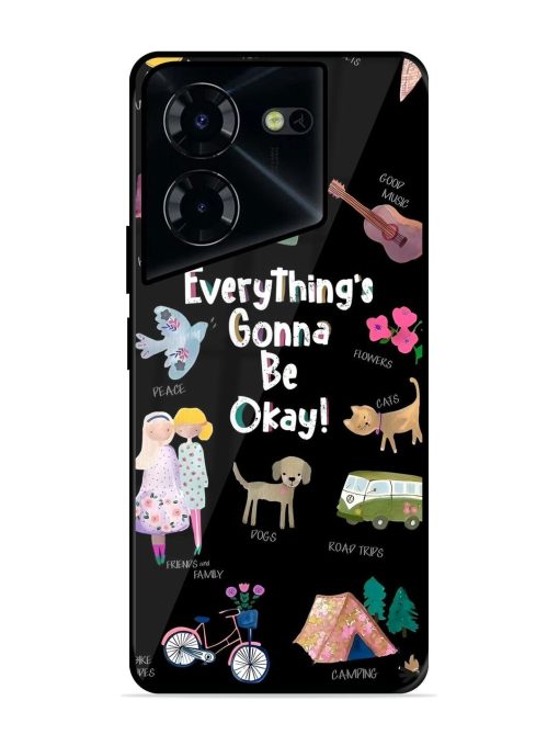 Everything'S Gonna Be Okay Glossy Soft Edge Case for Tecno Pova 5 Pro (5G) Chachhi