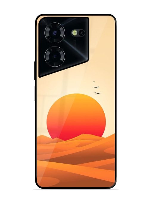 Desert Sunset Glossy Soft Edge Case for Tecno Pova 5 Pro (5G) Chachhi