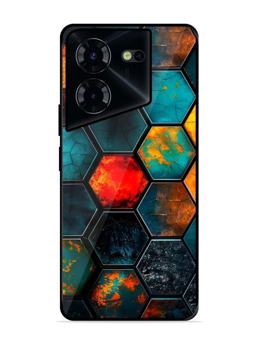 Hexagon Hive Glossy Soft Edge Case for Tecno Pova 5 Pro (5G)
