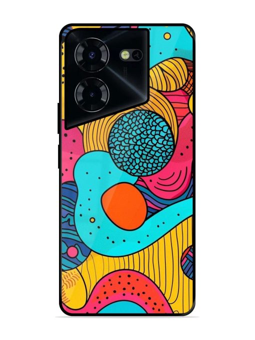 Psychedelic Patterns Glossy Soft Edge Case for Tecno Pova 5 Pro (5G) Chachhi