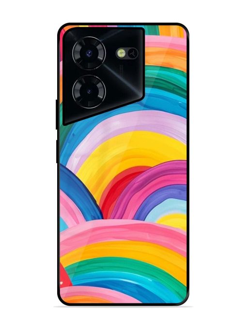 Rainbow Symphony Glossy Soft Edge Case for Tecno Pova 5 Pro (5G) Chachhi