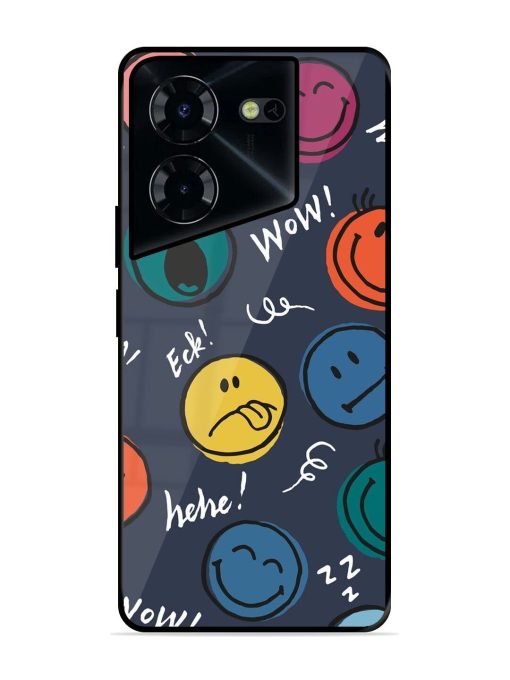 Emoticon Parade Glossy Soft Edge Case for Tecno Pova 5 Pro (5G) Chachhi